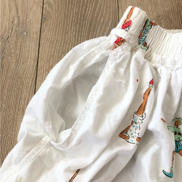 NAF NAF Paris Vintage Made in France Exercise Print Gathered Mini Skirt - Picture 9 of 10